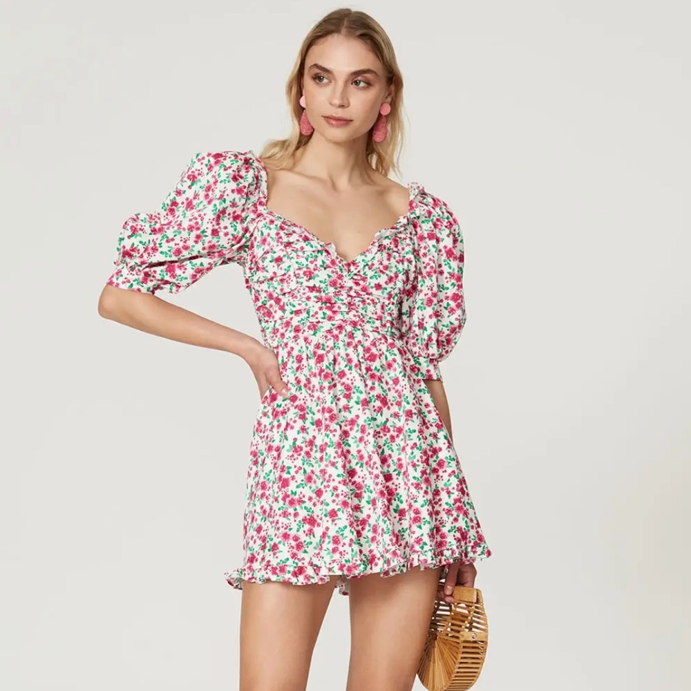 For Love and Lemons Petal Mini Dress